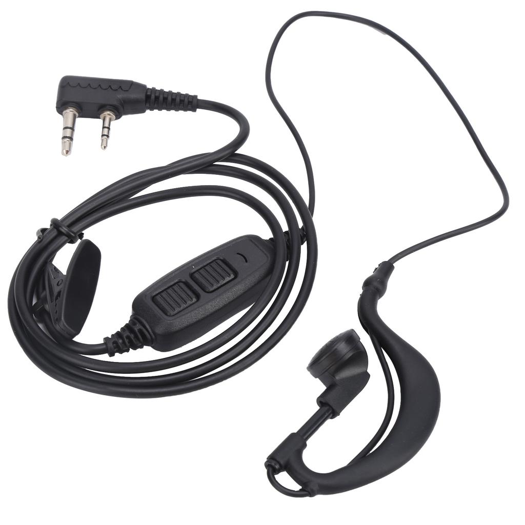 Walkie Talkie Earpiece Dual PTT Headset with Earplug Sleeve for BAOFENG UV?82 UV?82L UV?89 UV8D