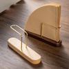 Walnut Wood Paper Filter Holder Coffee Accessory Holder Holds 60 Paper Filters Storage Durable Scalloped V Shape