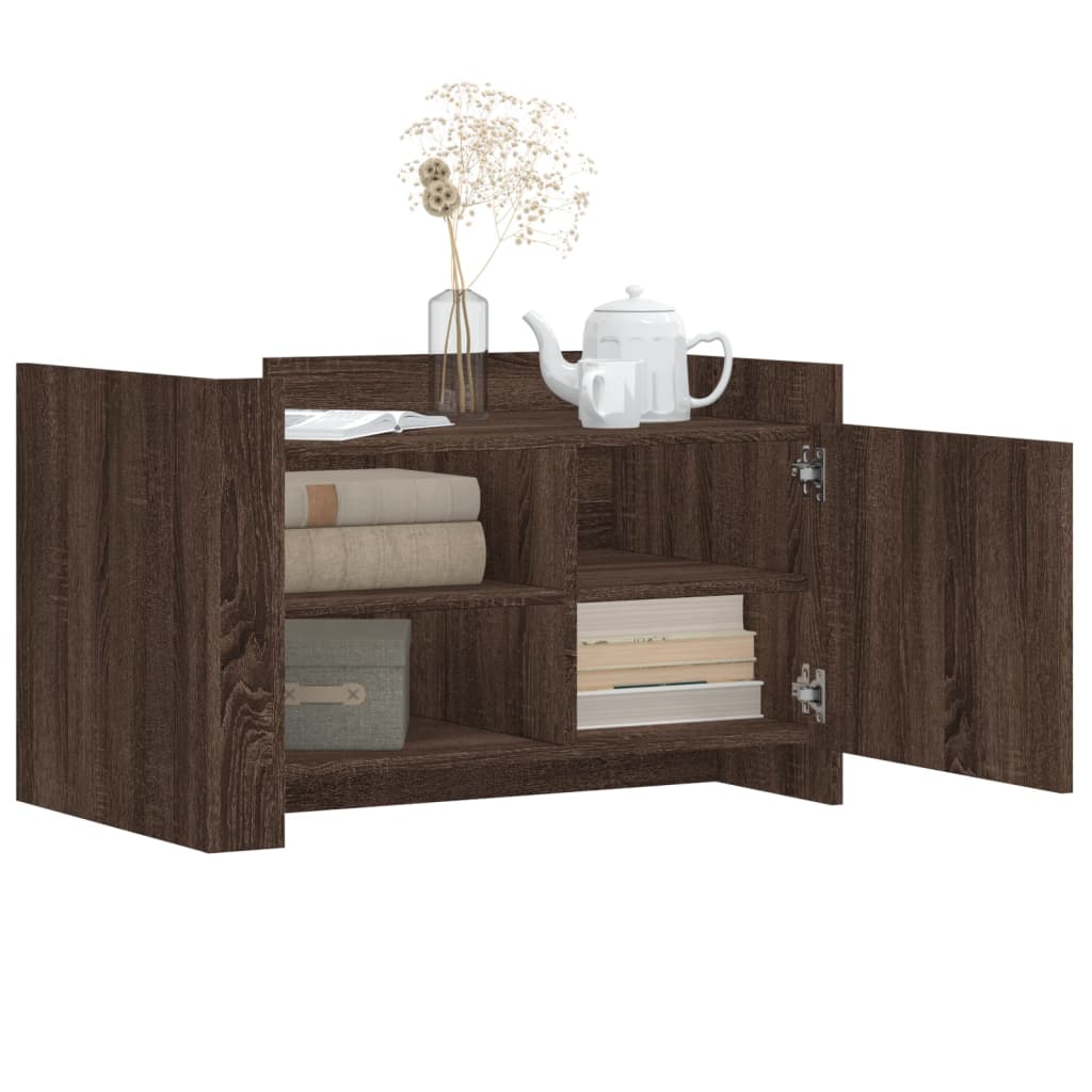 Coffee Table Brown Oak Effect 80 x 50 x 50 cm Engineered Wood