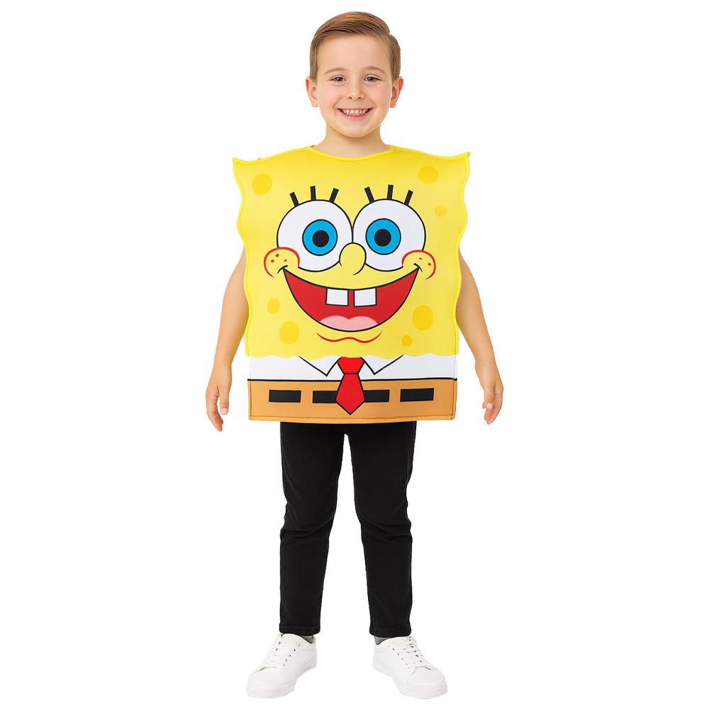 Halloween Funny SpongeBob Children Performance Costume Mural Costume