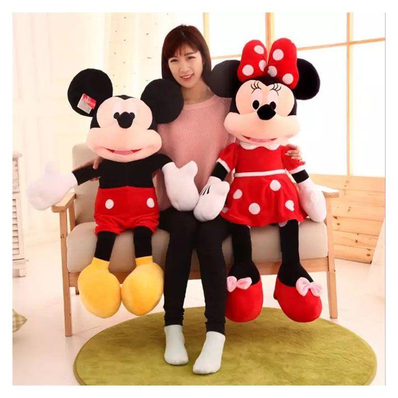 Adorable Mickey Mouse And Minnie Plush Dolls Perfect For Kids Birthday Celebrations