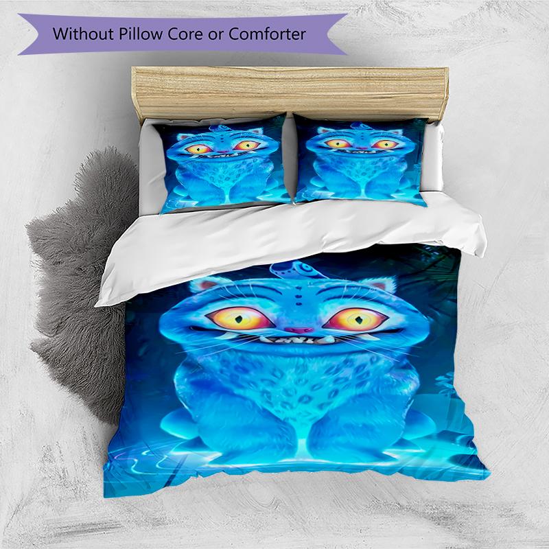 3pcs Kpop Demon Hunters Derpy pattern bedding set duvet cover set includes duvet cover &pillowcases, perfect all season bedroom decoration & gift