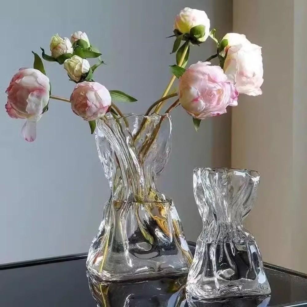 Creative Shape Transparent Irregular Vase Hydroponic Art Plant Bottle Wedding
