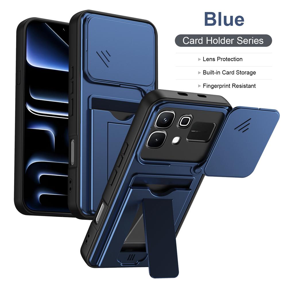 KEYSION Чехол-кошелек с держателем для карт для Infinix Note 60 60 Pro 5G, с защитой выдвижной камеры, подставкой и амортизирующим покрытием