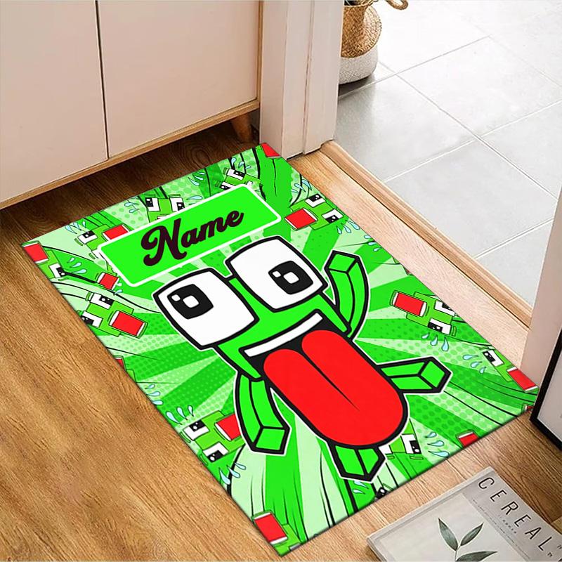 Custom Name Space Alien un-speakable Rug for Living Room, Game Rooms, Office, Bedroom, Floor Mat Playful Design, fan gifts Christmas decor