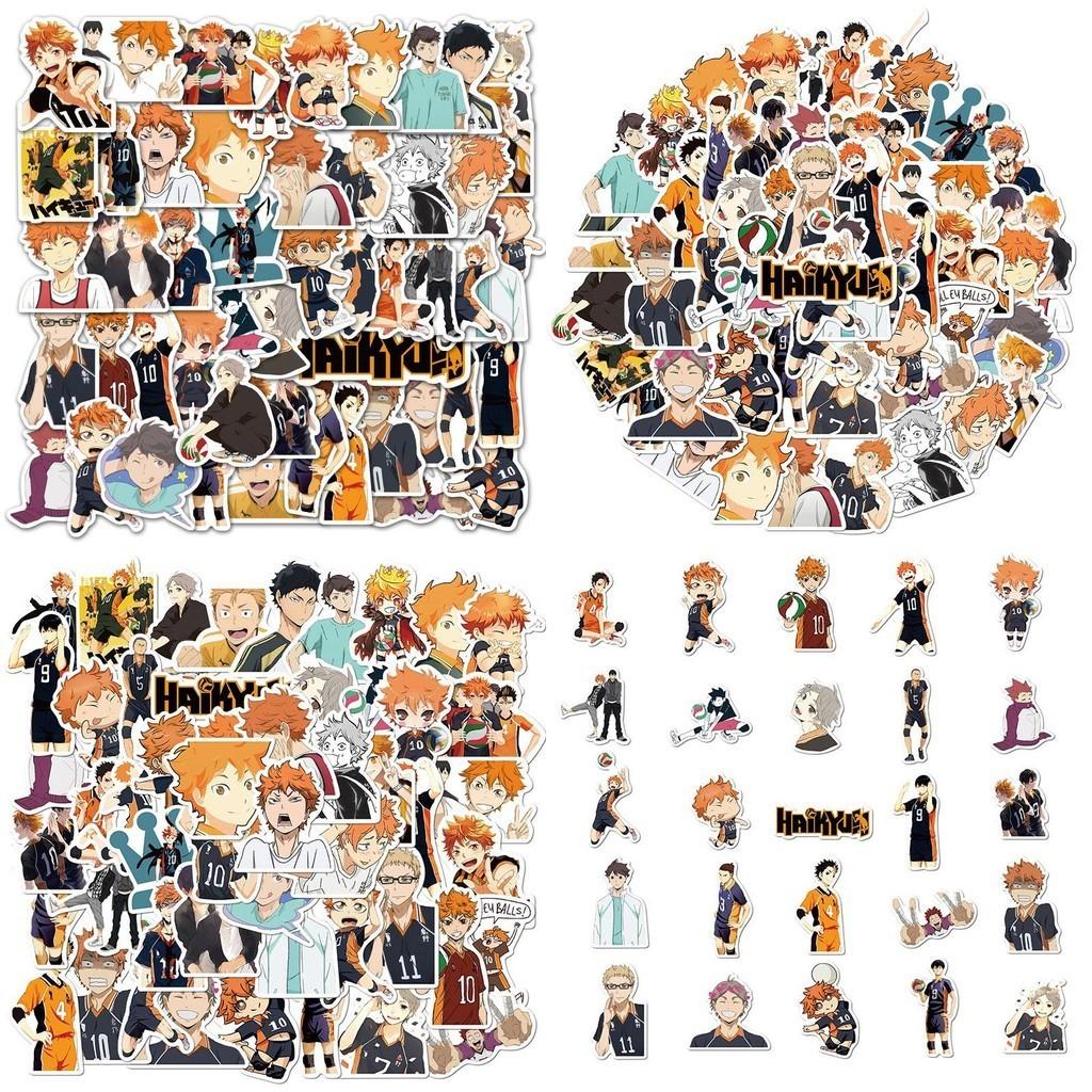 Colorful Multi-color Haikyuu!! Stickers Great For Decorating Cars And Longboards