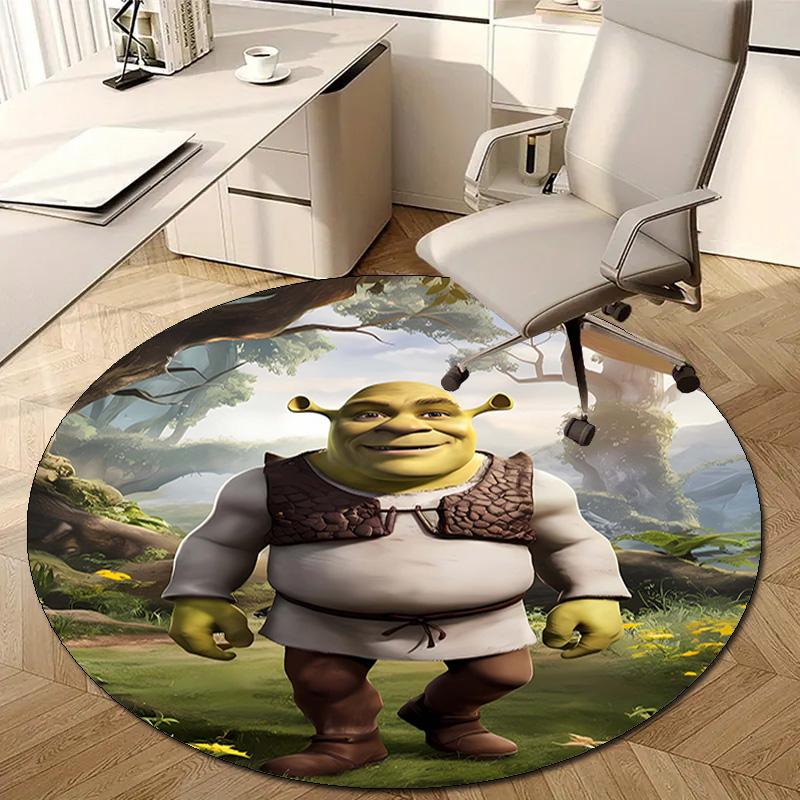 1pc Shrek2 Design Printed Area Round Carpet for Bedroom Living Room Home Decor Rugs Mat Non Slip Mat Rug for Bedside
