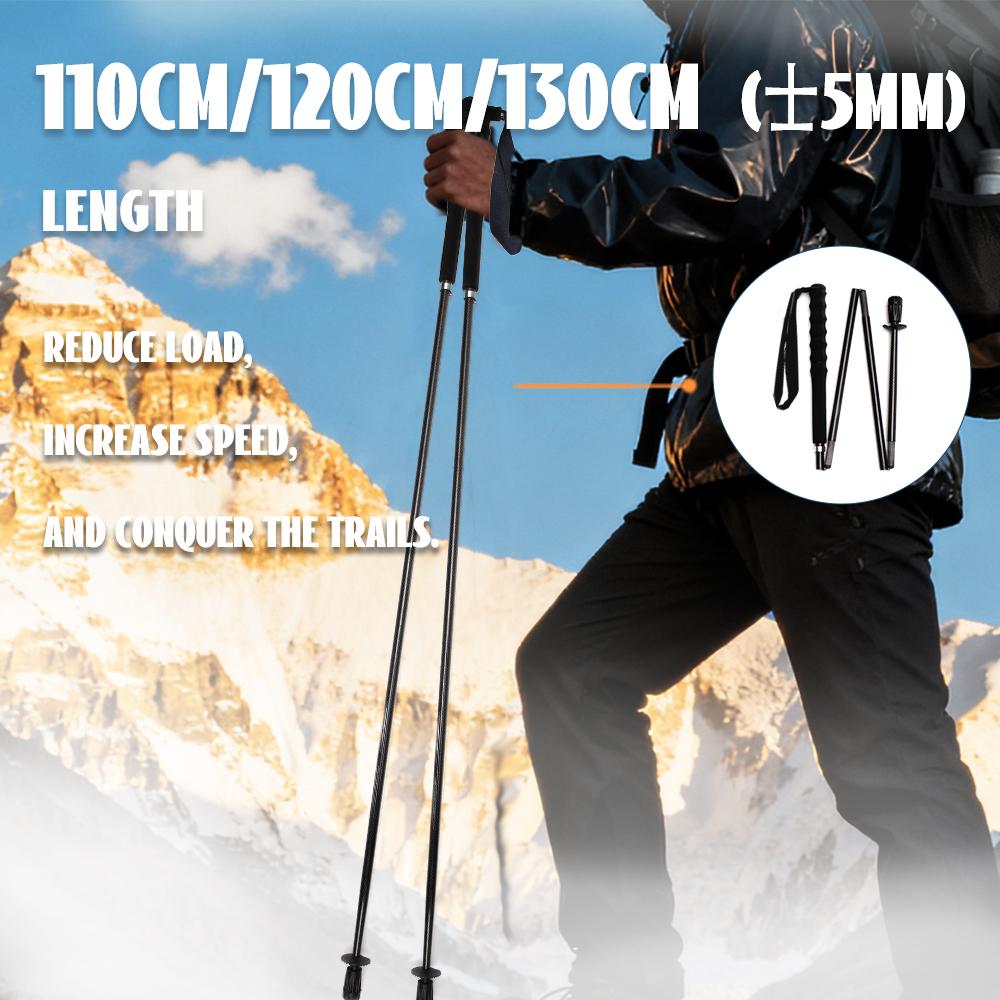 OKHEALING Lightweight 5-Section Carbon Fiber Trekking Pole for Walking Hiking & Climbing Multifunctional EVA Handle