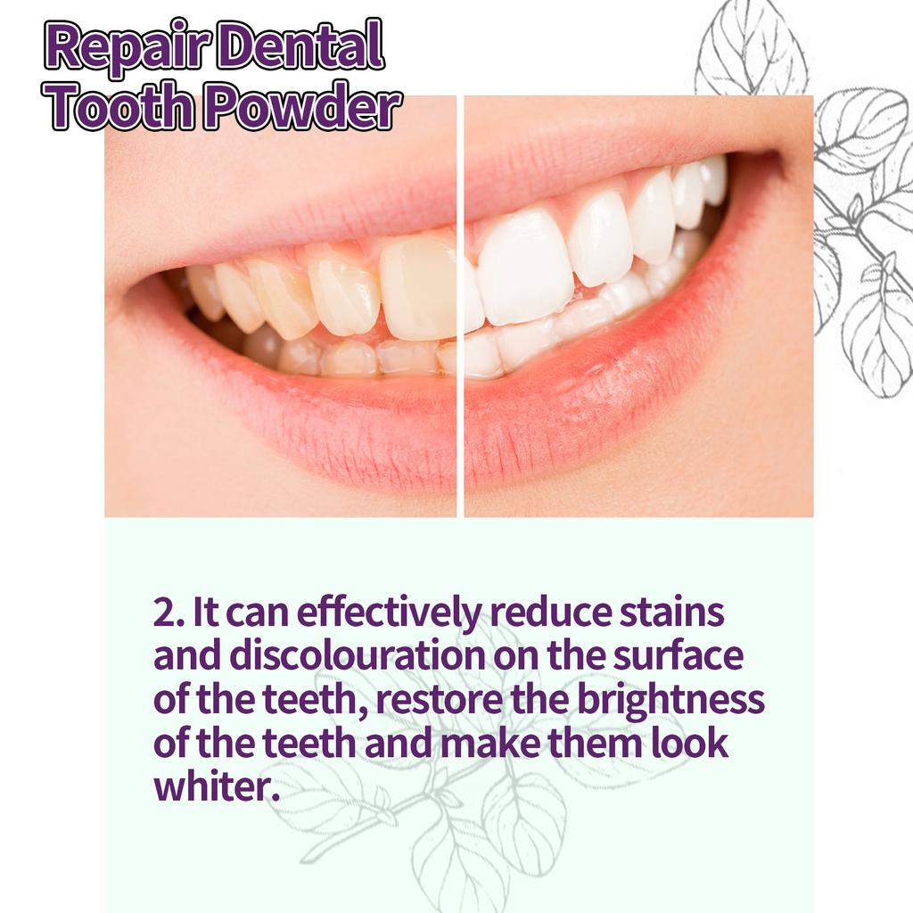 50 г фиолетовый отбеливающий порошок для зубов для удаления налета, свежая мята для удаления остатков изо рта после еды