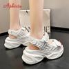 Fashion Aphixta Summer 7.5cm Platform Sandals Women Wedge Heels Shoes Adjustable Hook & Loop Silk Fabrics Cool Beach Slides Plus Szie 42