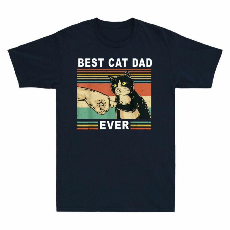 Dad Fist T Retro Short Sleeve Unisexs Gift Best Shirt Bump Tee Cat Paw Cat Lovers