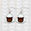 Havana Brown – Elegant metal earrings as a gift | Art-Dog
