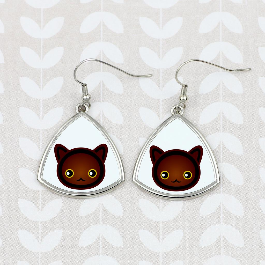 Havana Brown – Elegant metal earrings as a gift | Art-Dog