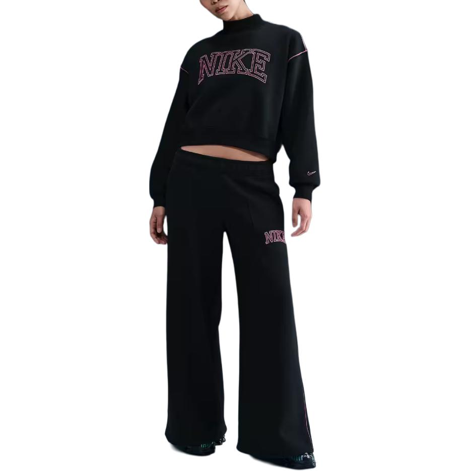 Nike Спортивная толстовка с логотипом Phoenix Fleece, воротником-стойкой и длинным рукавом для женщин, топ IM7491-010
