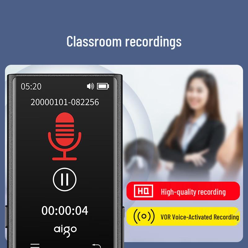 Портативный цифровой MP3/MP4-плеер Aigo, вилка CN (адаптер в комплекте)