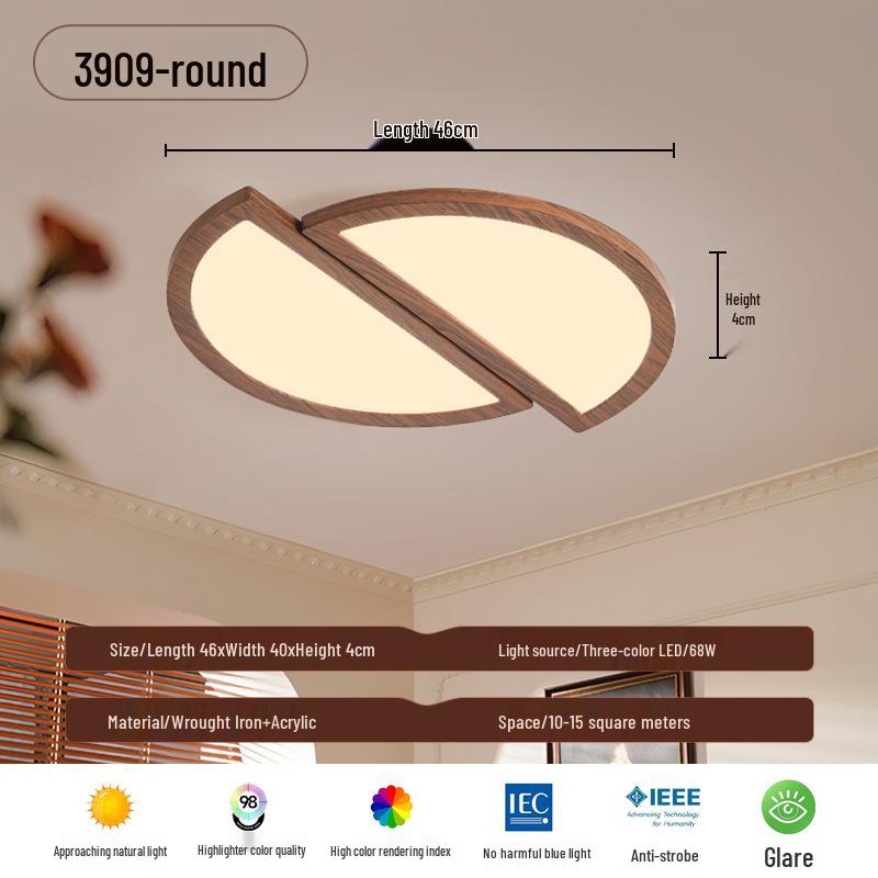 Современный китайский стиль ультратонкий прямоугольный потолочный светильник для гостиной и спальни