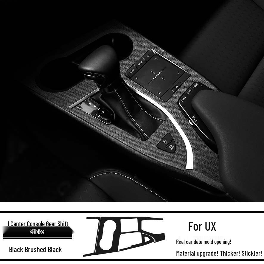 Наклейка на консоль из углеродного волокна «Звездное небо» для интерьера Lexus UX 19-20, модификация рычага переключения передач