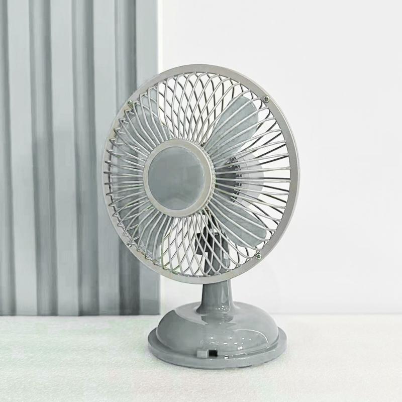 Маленький настольный вентилятор 5,7 дюйма, вращающийся настольный вентилятор с 2 скоростями, питание от USB/батареек AA, настольный вентилятор, подарок