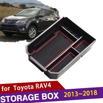 Для Toyota RAV4 RAV 4 XA40 2013-2018 1x Автомобильный ящик для хранения Аксессуары Держатель подлокотника центральной консоли Органайзер салона Лоток для перчаток