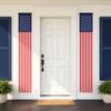 4th of July Outdoor Decoration, American Flag Porch Sign, Red White Blue Hanging Banner, USA Pleated Fan Flag, Patriotic Windsock for Independence Day