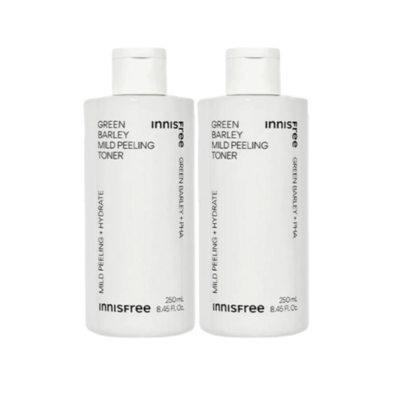 Innisfree Мягкий пилинг-тонер с зеленым ячменем 250 мл | Отшелушивающий и увлажняющий тоник для лица | Мягкий ежедневный K-Beauty уход за кожей