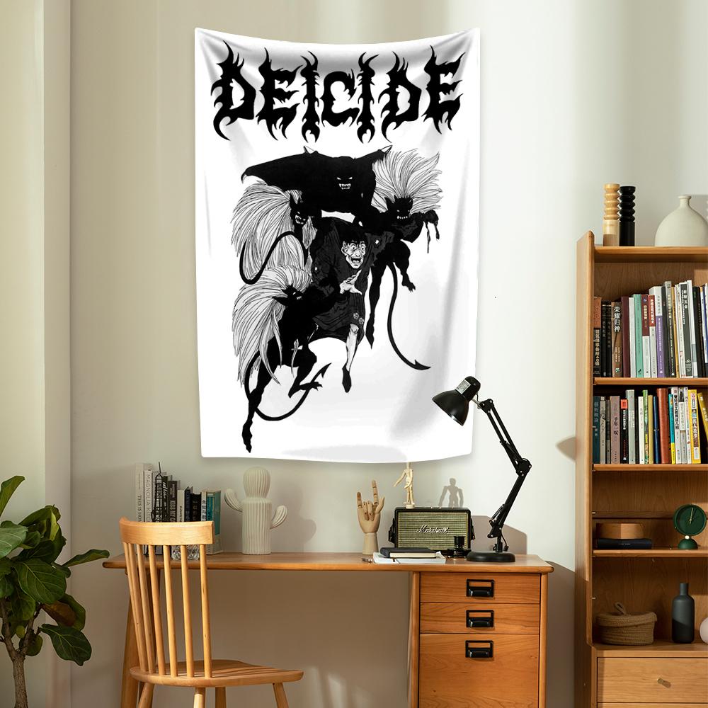 Rock Music Death Metal Band Deicides Printed Bedroom Or Home Decor Aesthetics Wall Hanging Covering Cloth Dorm Backdrop
