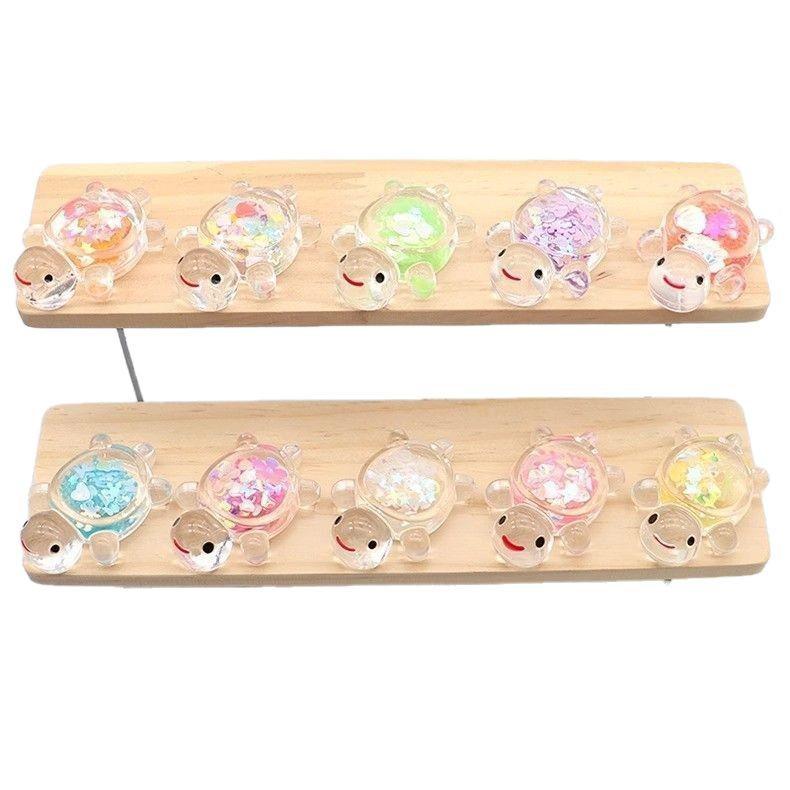 Прозрачная черепаха с пайетками DIY Клей и аксессуары - Милые настольные украшения и модные игрушки для детей