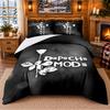 Printed 3Pcs Bedding Set Depeche Mode Pattern Bed Sheet Pillowcase For Bedroom Decor