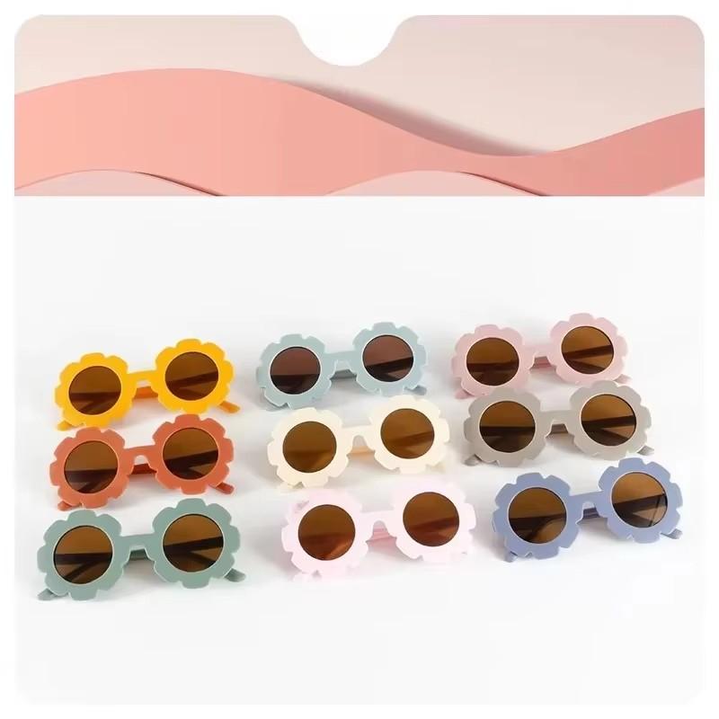 Children's Sunglasses For Outings, UV Protection, Sunglasses, Cute Sun Flowers, Baby Decorative Glasses