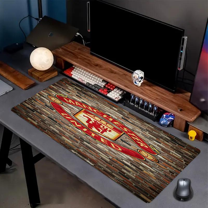 Manchester Football Print Mouse Pad, Anti‑Slip Desktop keyboard Mat, for PC Laptop Gaming Working Daily Use, Cool Festival Surprise Gift