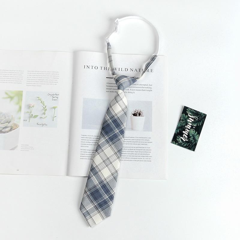 JK Bow Tie for Women, Japanese Uniform Shirt, College Style Student Plaid Tie, Men's Free Ribbon Accessories