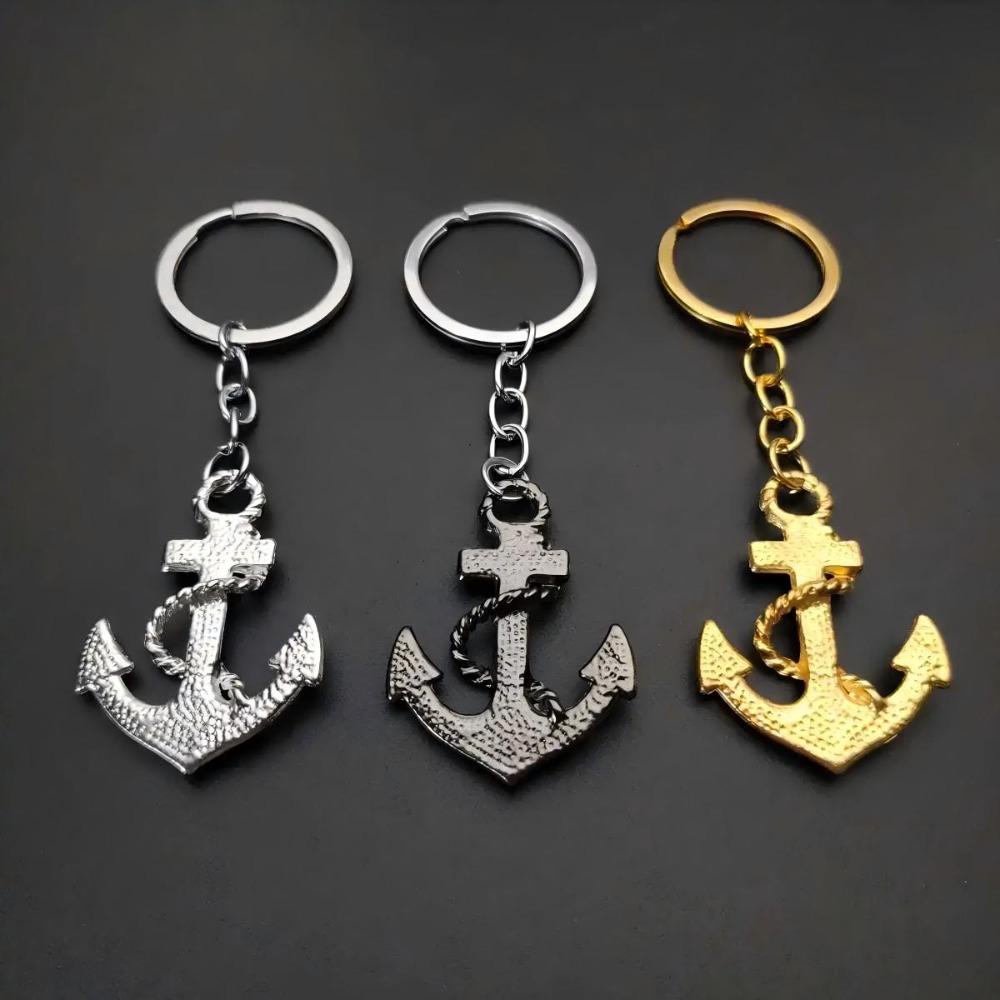 Charm Retro Metal Ship Anchor Keychain Bag Hanging Adventure Shipr Pirate Keyring Badge Car Key Trendy Personalization Gifts