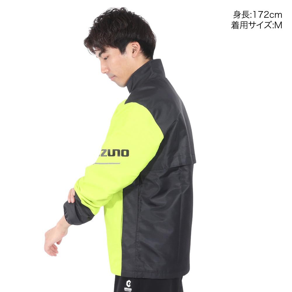 Куртка Tennis Wear Active Warmer с водоотталкивающим эффектом и сохранением тепла 62MEA502 Black x Lime Green S [Mizuno]