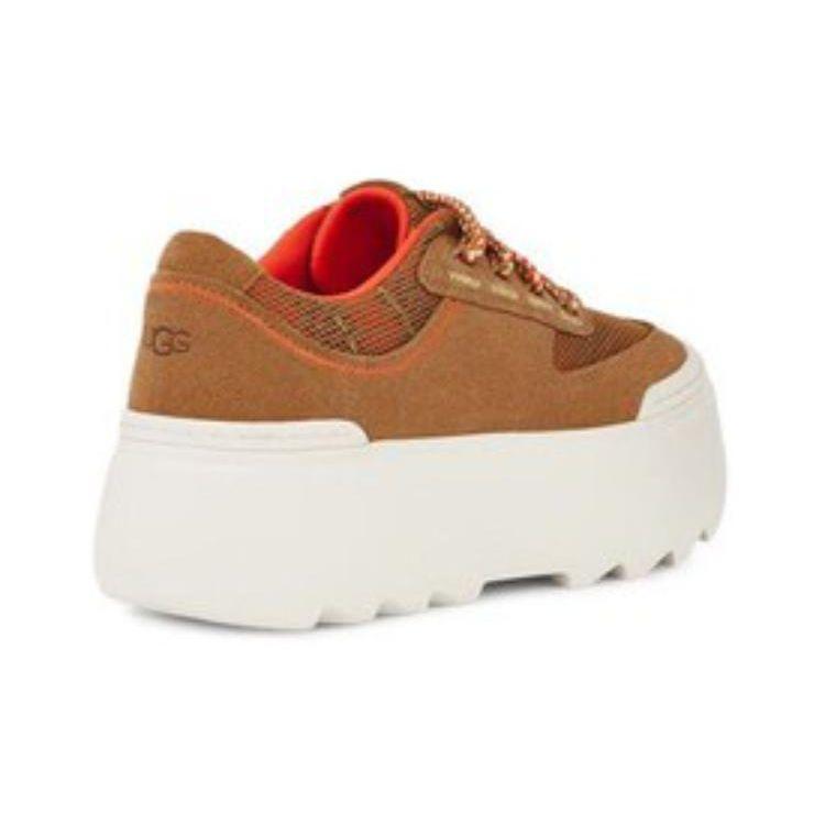 UGG Модные туфли на шнуровке с низкой платформой, женские кроссовки, коричневые 1136842-CHE