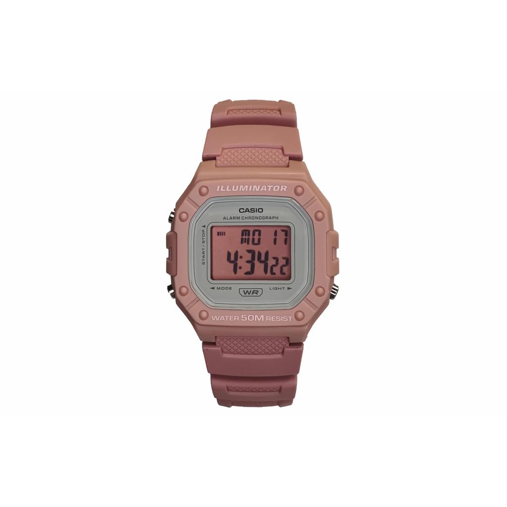 Casio Унисекс ПОДРОСТКОВЫЕ Розовые Часы W-218HC-4AV(Watch3--)