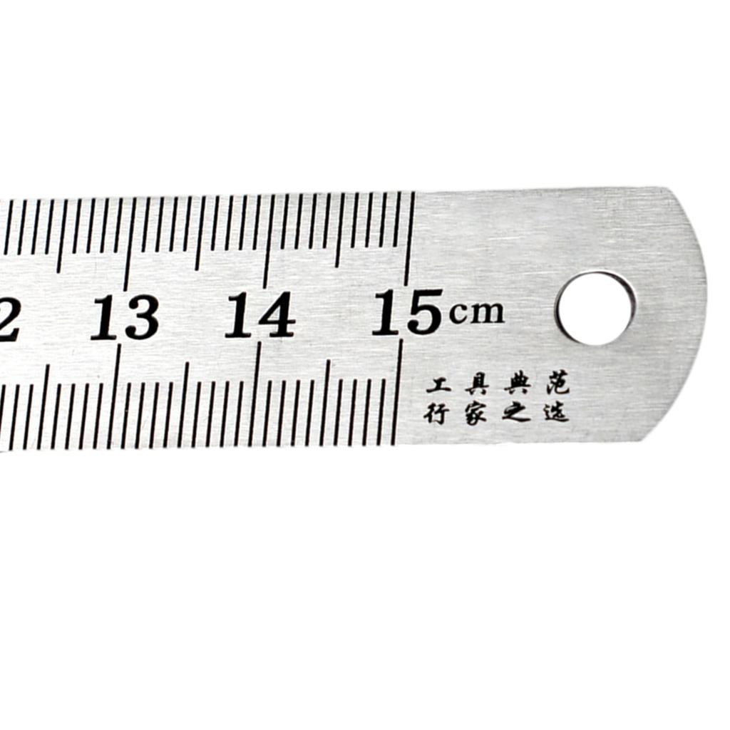 Stainless Steel Ruler Metal Measuring and Cutting Ruler Office Ruler Metal Ruler Office Learning Drawing Measuring Tool