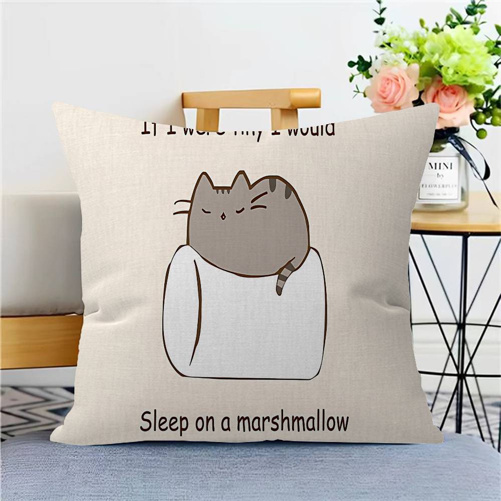 Милая наволочка для подушки с кошкой P-Pusheen, подарок, наволочка для подушки, декор для спальни, дома, дивана, кресла, сиденья, наволочка