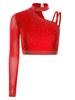 Эффектный костюм для лирического танца для женщин S-XXL: Привлекательный асимметричный дизайн со стразами и струящейся юбкой-накидкой