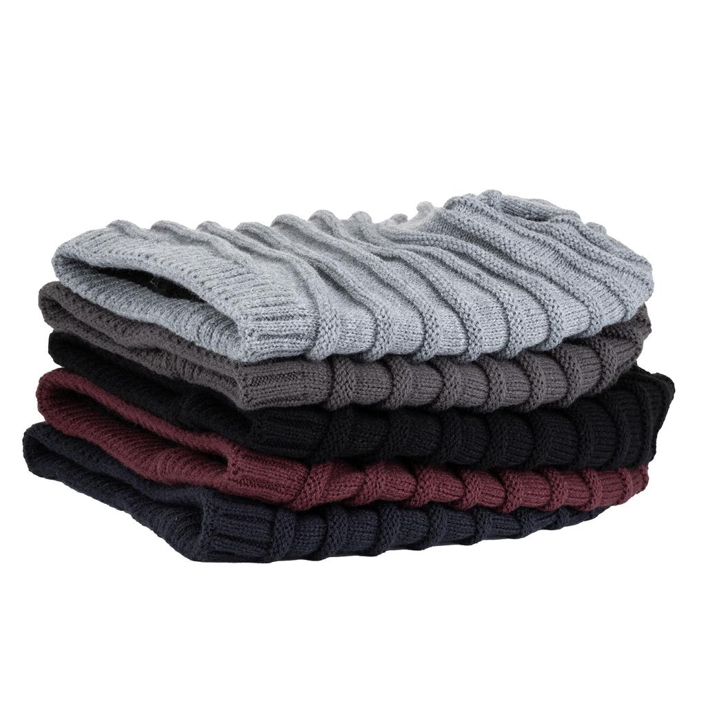 Autumn and Winter Plush Wool Cap Outdoor Warm Knitted Cotton Ear Hat Pullover Hat Line Hat Men's Pullover Hat