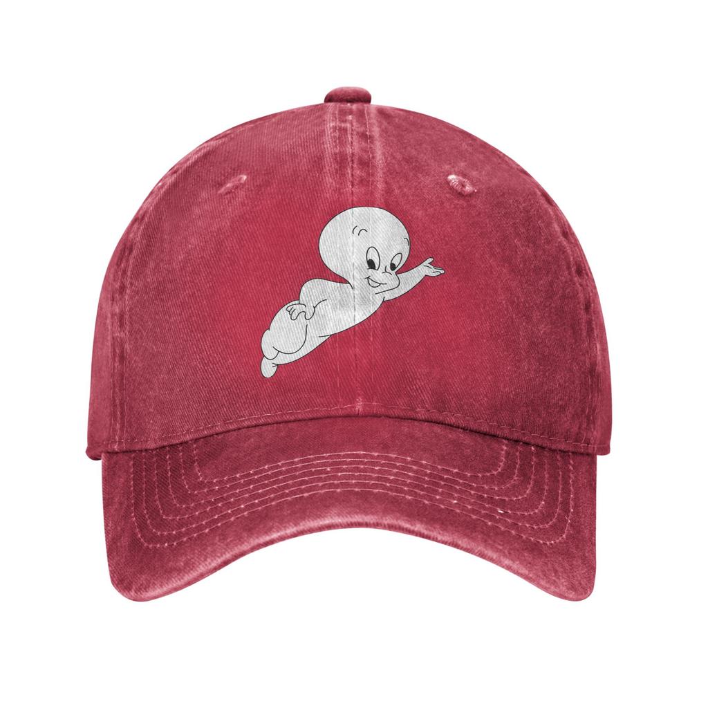 Casper The Friendly Ghost 90s Washed Denim Cap Casual Baseball Caps Adjustable Hat Summer Unisex Baseball Hats