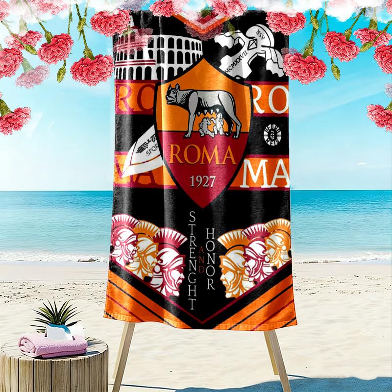 AS Roma Print Beach Towel, Large Soft Quick Dry Towel for Beach Camping Swimming