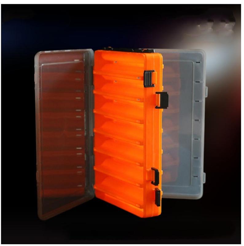 Ящик для рыбалки, 14 отделений, аксессуары для рыбалки, коробки для крючков для хранения, двусторонняя высокопрочная коробка для рыболовных приманок, коробка для снастей