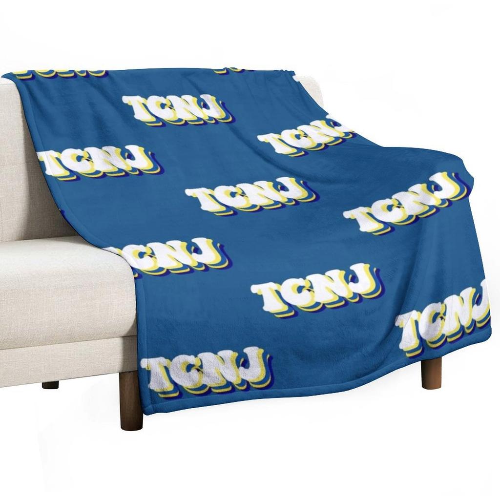 TCNJ Throw Blanket Hairys Multi-Purpose Plaid Personalized Gift Blankets