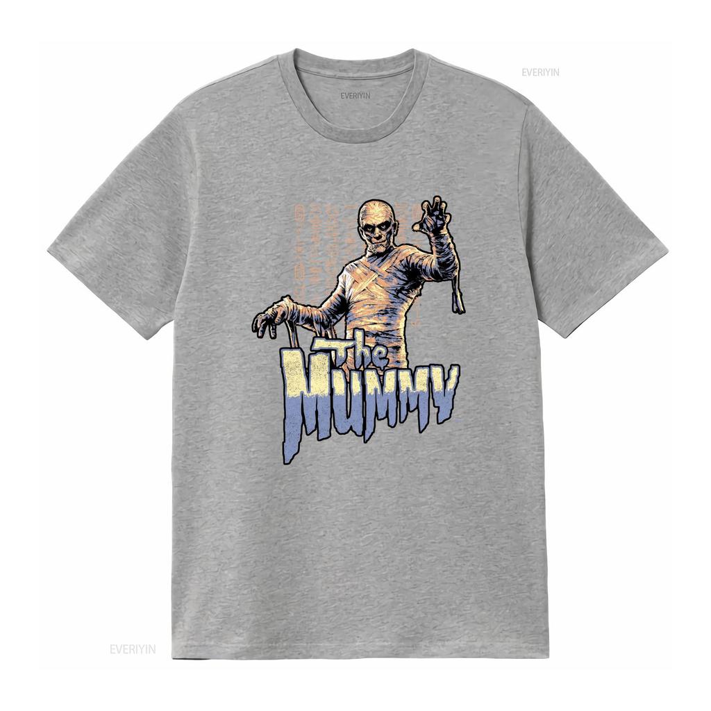 Universal Monster Movies The Mummy Egyptian Hieroglyphs Mens T Shirt vintage Washed Stretched Slightly Unisex designer clothes