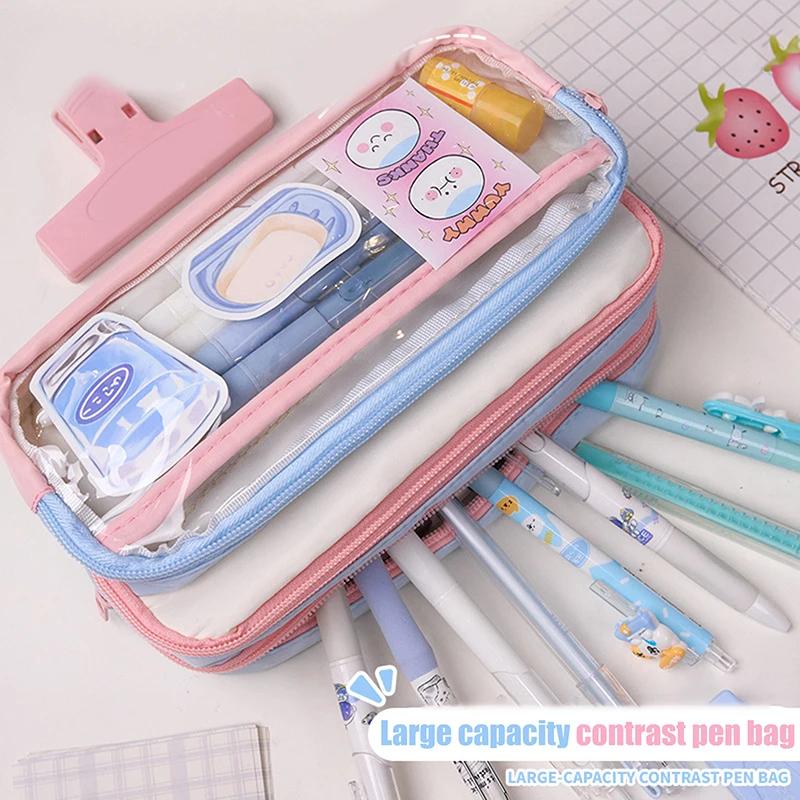 Пенал большого объема Itabag Косметичка Ita Bag Чехол Однотонная Сумка для хранения Сумка для хранения канцелярских принадлежностей