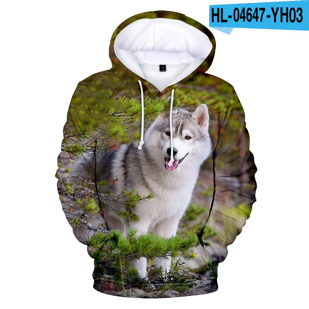 Толстовка с капюшоном для женщин и мужчин с 3D принтом собаки и хаски, уличная одежда, пуловер в стиле хип-хоп, куртка с капюшоном, мужская повседневная спортивная одежда