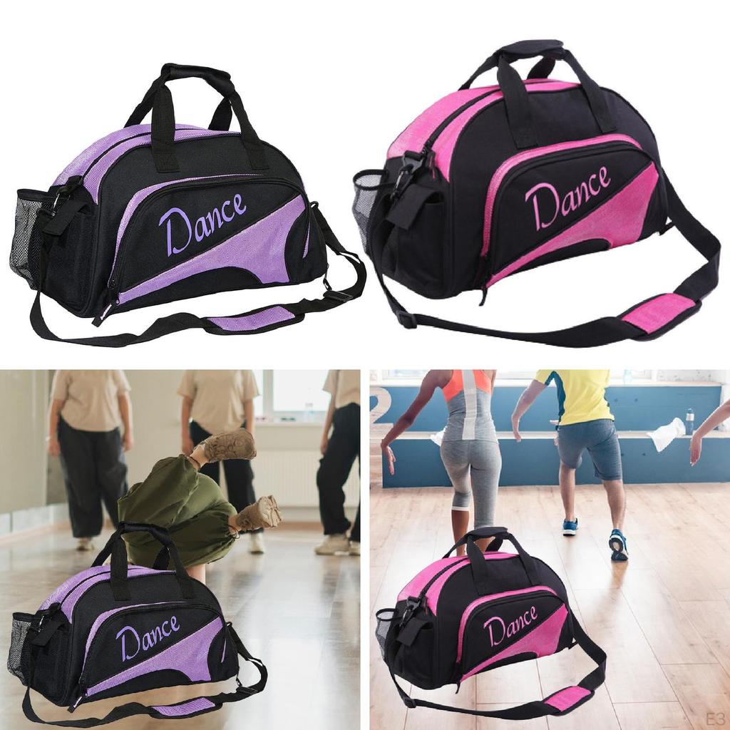 Dance Duffle Bag Shoulder Versatile with Handle Tote Shoe Compartment for Outdoor
