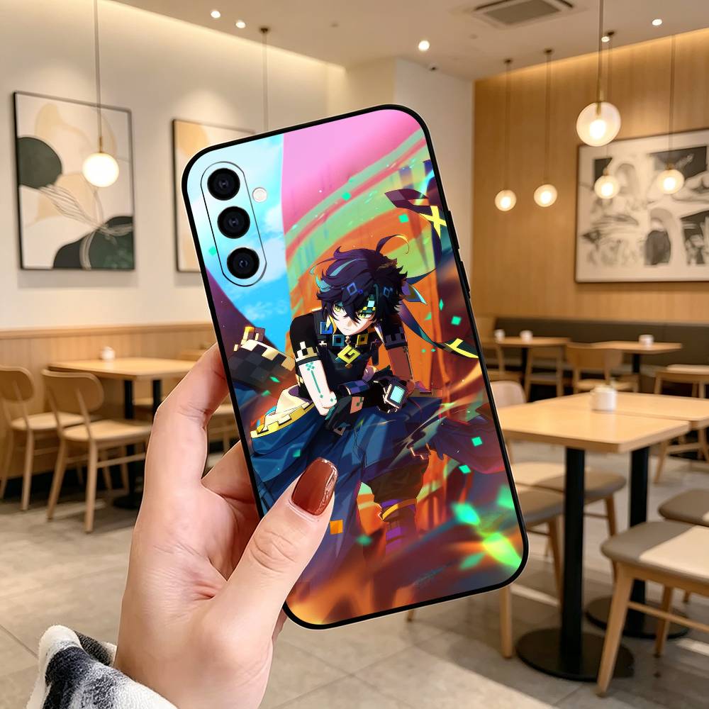 G-Genshin I-Impact Kinich Игра Подарок Чехол для Телефона Для Samsung Galaxy A73,A72,A71,A70,A53,A52,A51,Мягкий Силиконовый Черный Чехол