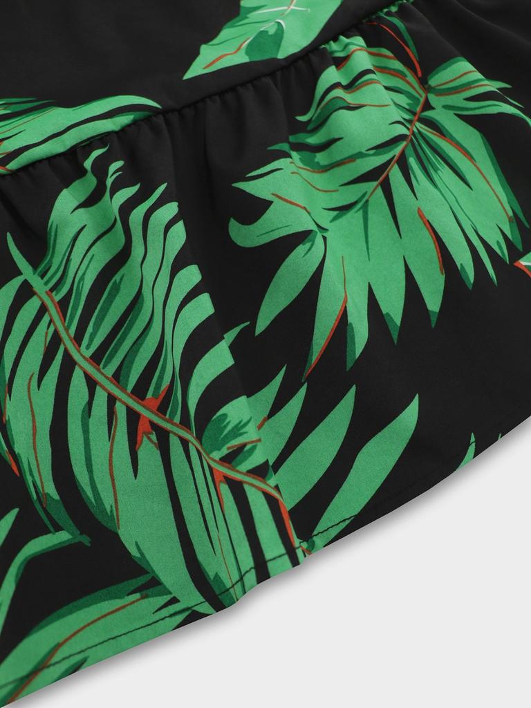 Женское платье с V-образным вырезом, длинными рукавами, принтом в стиле пэчворк, юбка средней длины А-силуэта