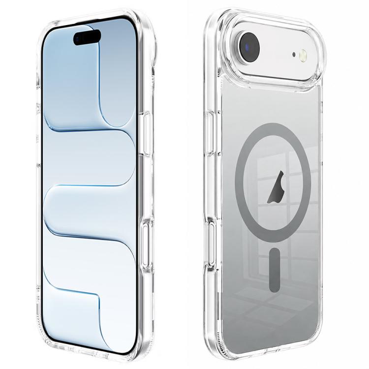 Gradient Transparent PC TPU MagSafe Magnetic Phone Case For iPhone 12, Slim Shockproof Wireless Charging Protective Cover